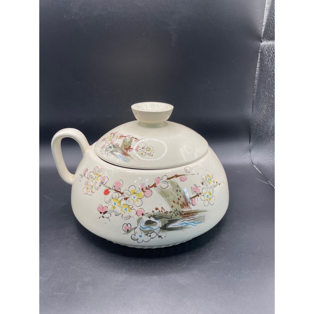 Vintage Salem China Co Cherry Blossom Lidded Casserole Dish Made in USA 51